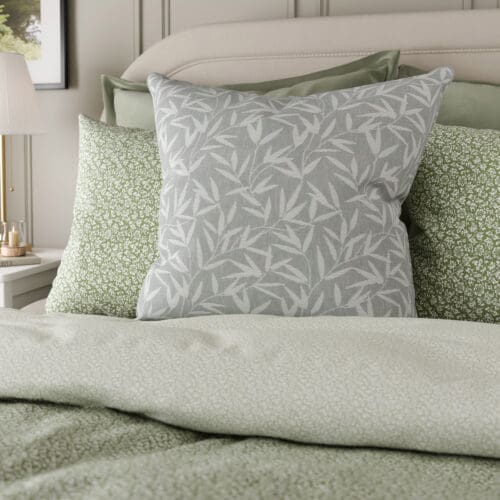 Laura Ashley Willow Leaf Chenille Steel Cushion