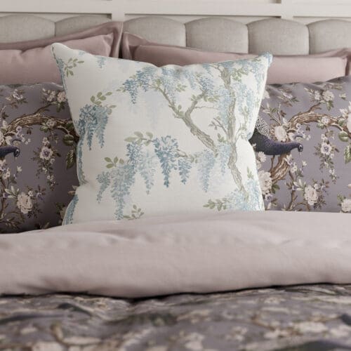 Laura Ashley Wisteria Newport Blue Cushion