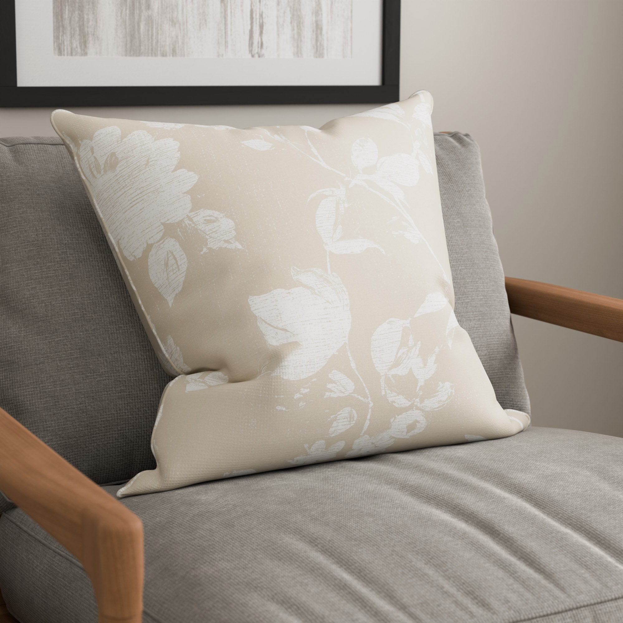 Ledger Cream Cushion
