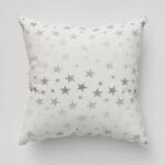 Twinkle Stars Silver Cushion
