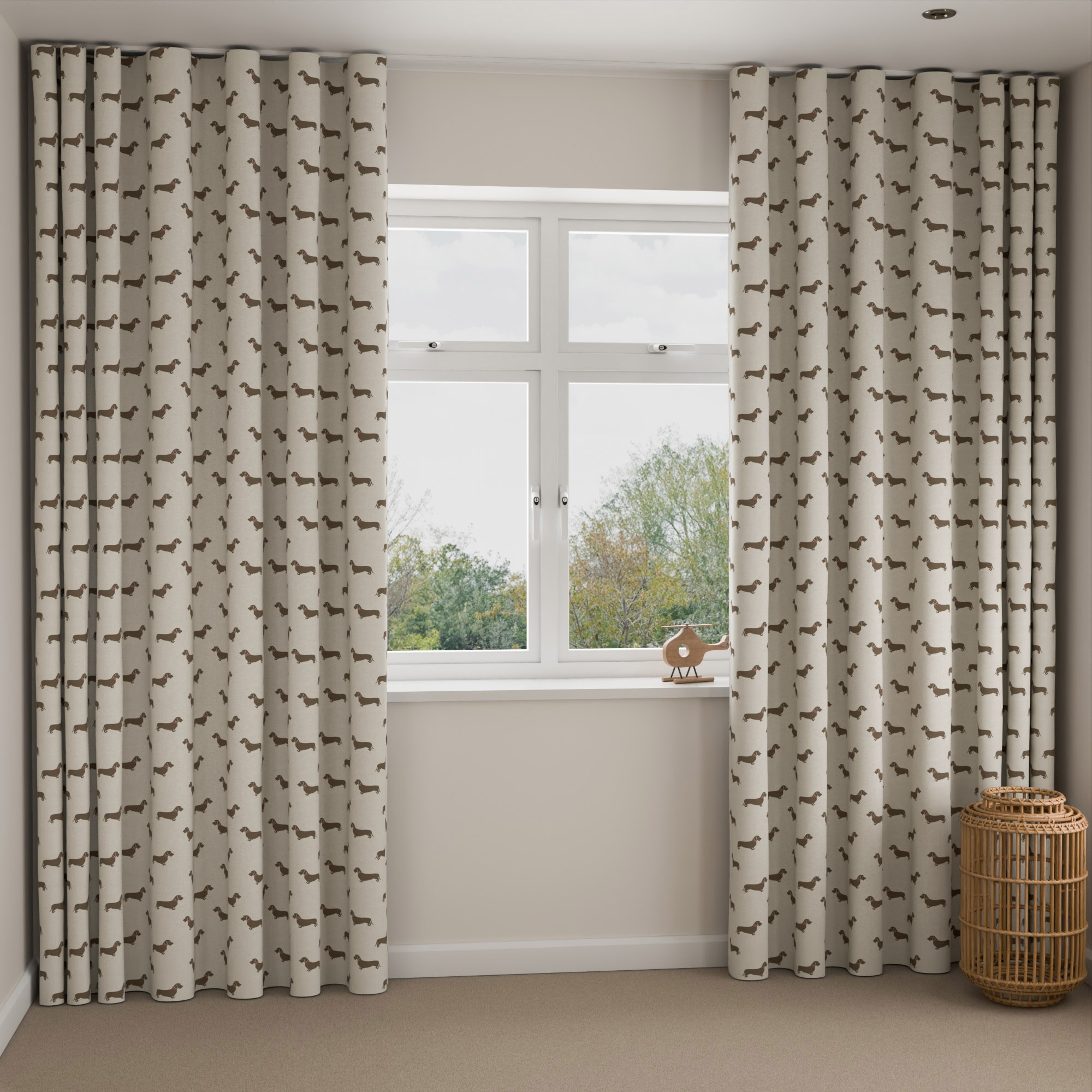 Emily Bond Basil Stone Wave Curtain - Image 2