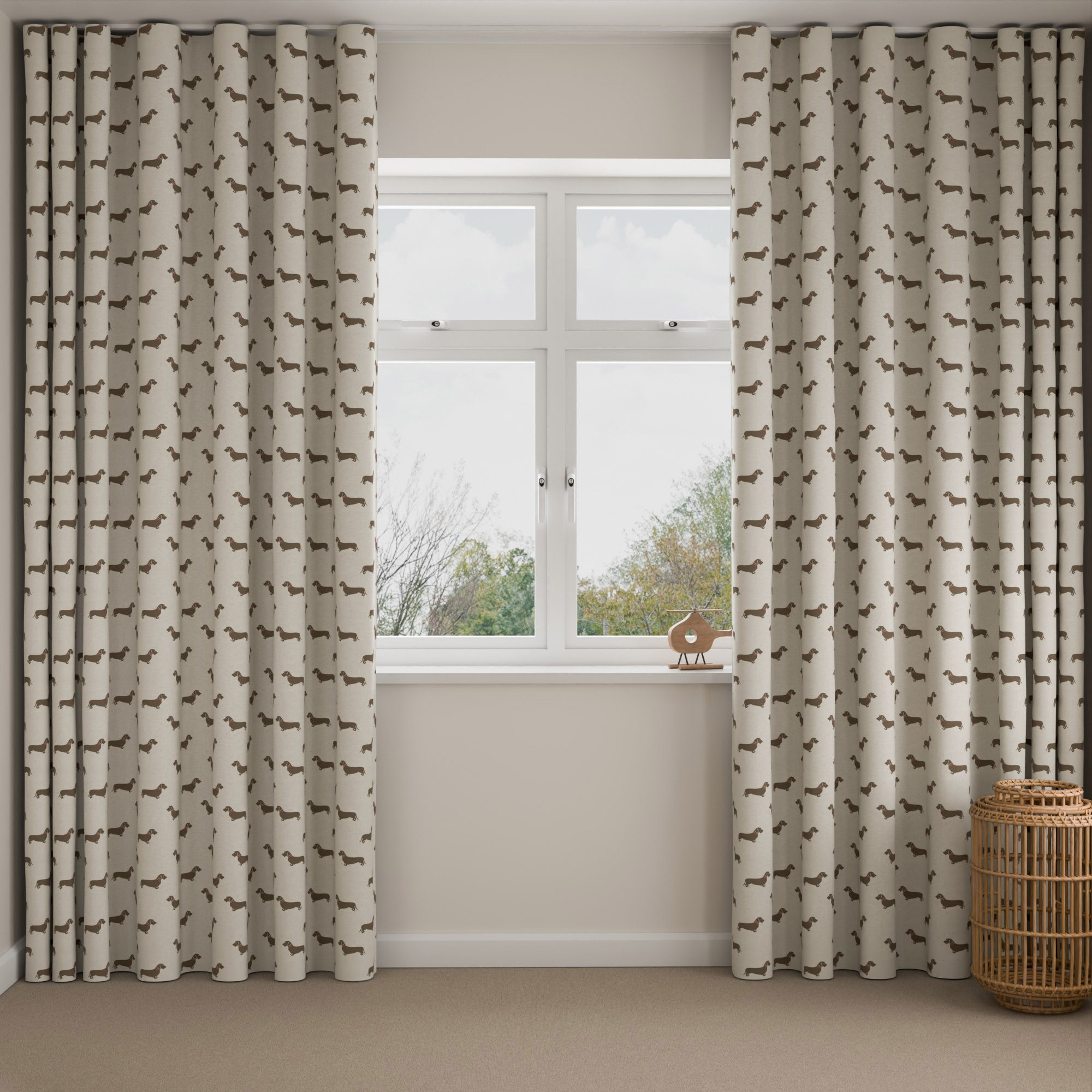Emily Bond Basil Stone Wave Curtain - Image 3