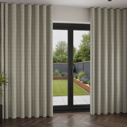 Emily Bond George Stripe Indigo Wave Curtain