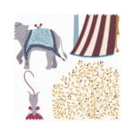 Sara Miller Circus White Wave Curtain