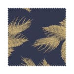 Sara Miller Etched Leaves Deep Navy Wave Curtain
