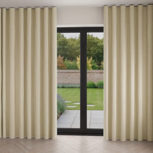 Emily Bond Oscar Stripe Gold Wave Curtain