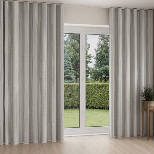 Emily Bond Oscar Stripe Indigo Wave Curtain