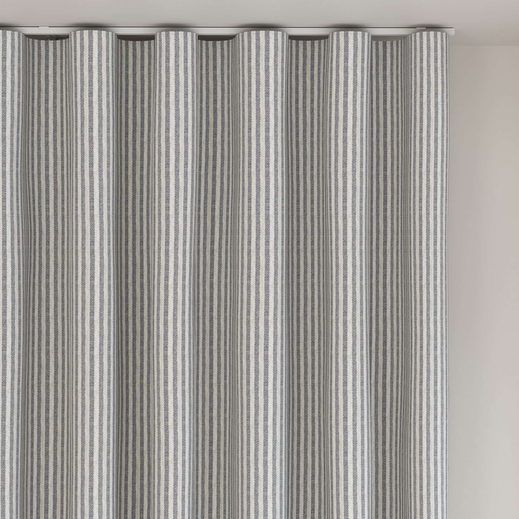 Emily Bond Oscar Stripe Indigo Wave Curtain - Image 6