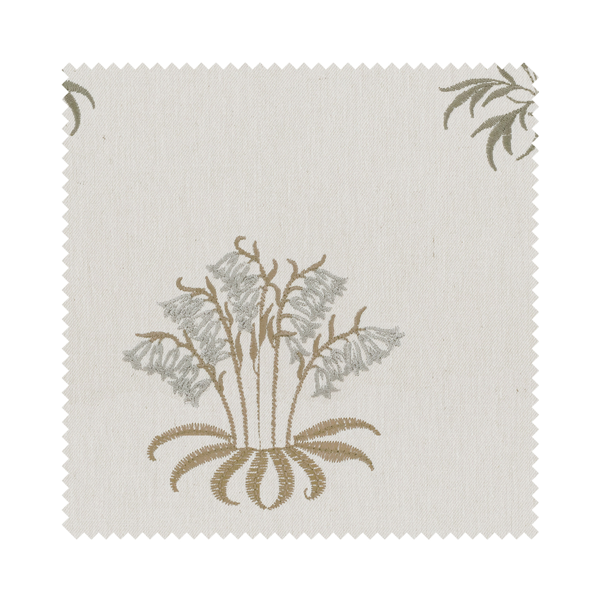 William Morris At Home Lily Flower Embroidery Ochre Wave Curtain - Image 7