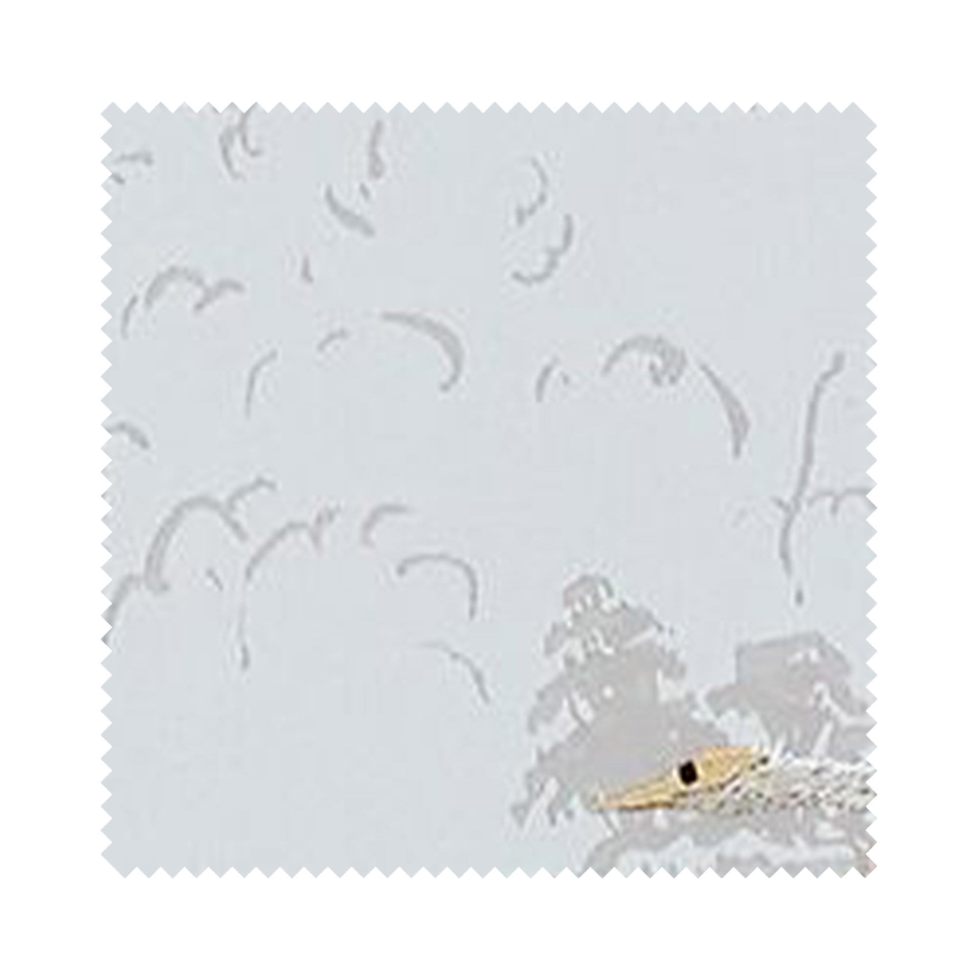 Laura Ashley Animalia Embroidered Silver Wave Curtain - Image 7