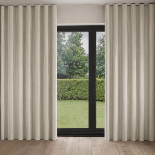 Emily Bond Oscar Stripe Linen Wave Curtain