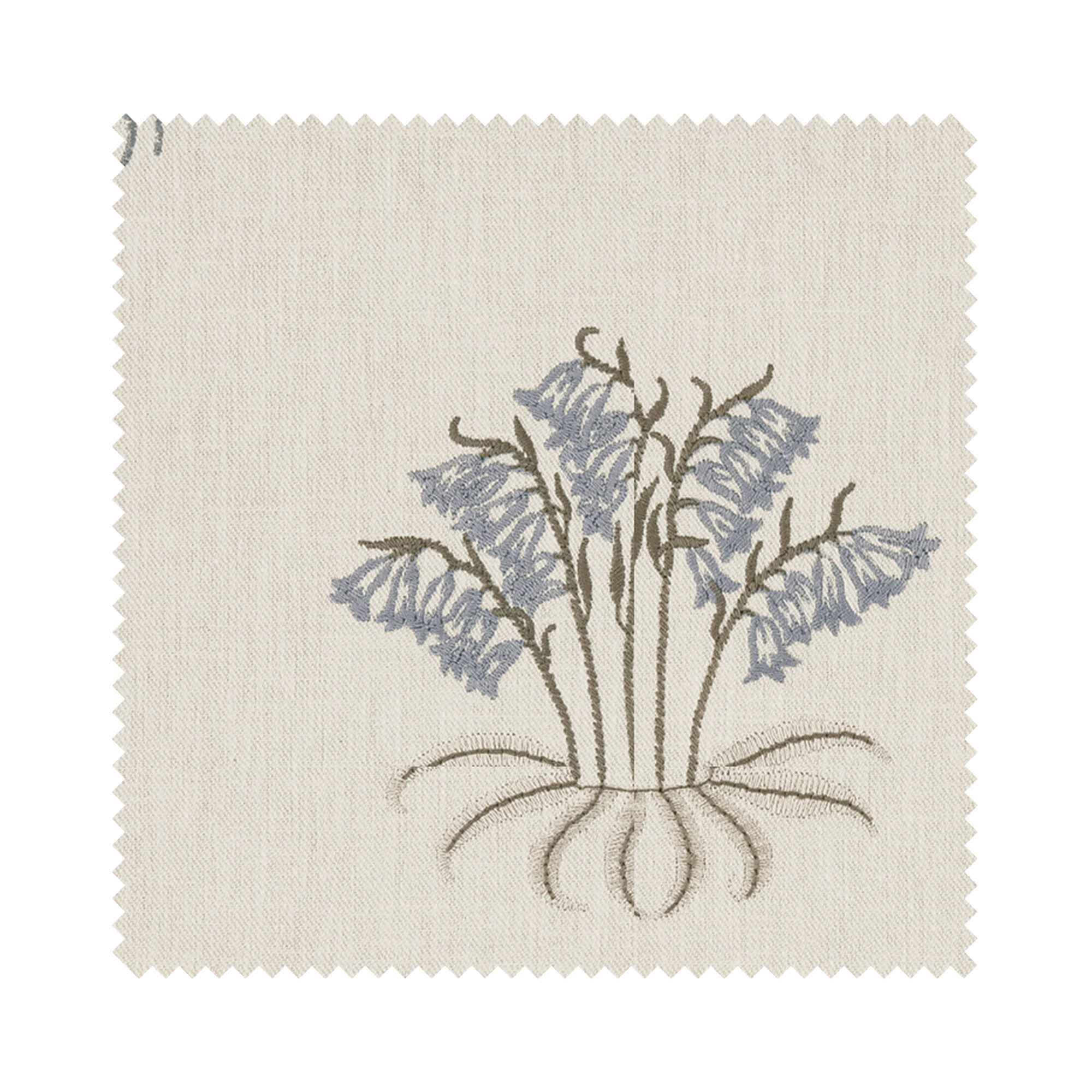 William Morris At Home Lily Flower Embroidery Woad Wave Curtain - Image 7