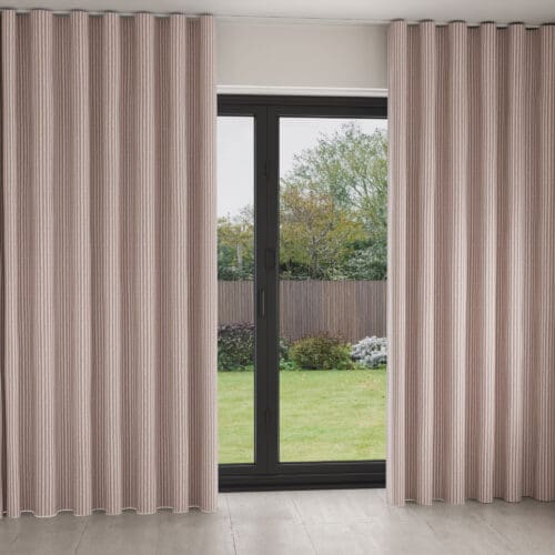 Emily Bond Oscar Stripe Raspberry Wave Curtain
