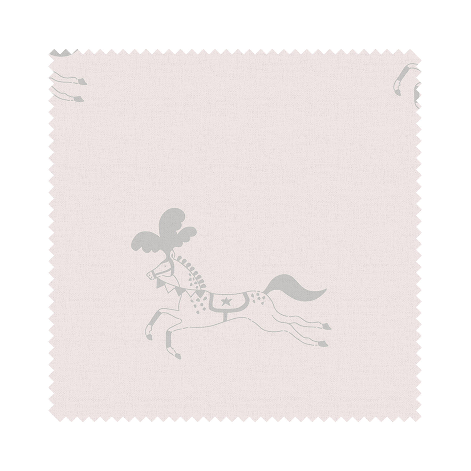 Sophie Allport Fairground Ponies Soft Pink Wave Curtain - Image 6