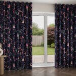 Sara Miller Bamboo Smokey Blue Wave Curtain