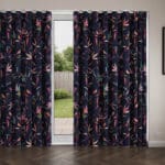 Sara Miller Bamboo Smokey Blue Wave Curtain