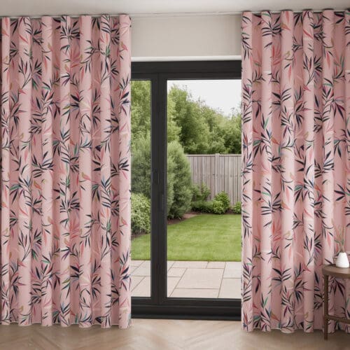 Sara Miller Bamboo Soft Pink Wave Curtain