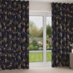 Sara Miller Birds & Gate Deep Navy Wave Curtain