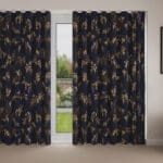 Sara Miller Birds & Gate Deep Navy Wave Curtain