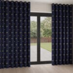Sara Miller Dragonfly Navy Wave Curtain