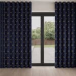 Sara Miller Dragonfly Navy Wave Curtain
