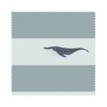 Sophie Allport Whale Stripe Deep Duckegg Wave Curtain