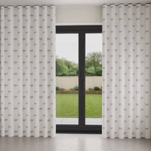 Sara Miller Dragonfly White Wave Curtain
