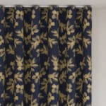 Sara Miller Etched Leaves Deep Navy Wave Curtain