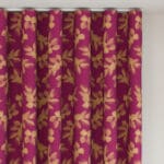 Sara Miller Etched Leaves Fuchsia Wave Curtain