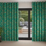 Sara Miller Etched Leaves Green Wave Curtain