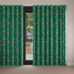 Sara Miller Etched Leaves Green Wave Curtain