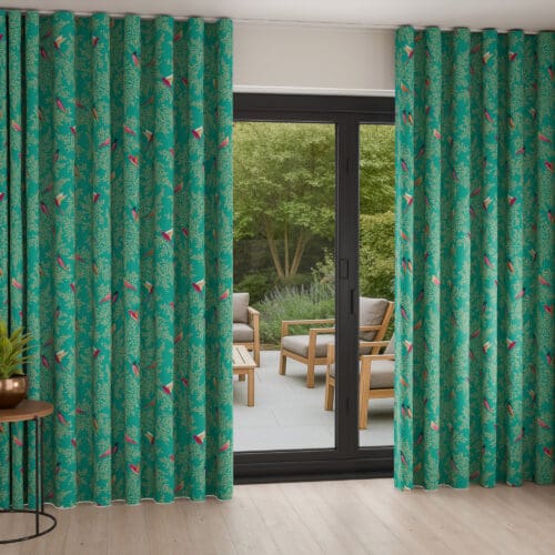 Sara Miller Green Birds Wave Curtain