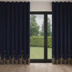 Sara Miller Hummingbird Border Deep Navy Wave Curtain