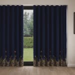 Sara Miller Hummingbird Border Deep Navy Wave Curtain