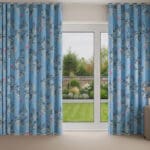 Sara Miller Hummingbird Cornflower Blue Wave Curtain