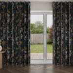 Sara Miller Linear Bamboo Dark Green Wave Curtain