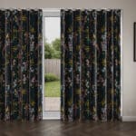 Sara Miller Linear Bamboo Dark Green Wave Curtain