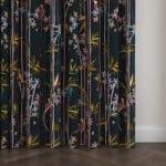 Sara Miller Linear Bamboo Dark Green Wave Curtain