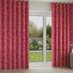 Sara Miller Little Leaves Fuchsia Wave Curtain