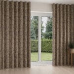 Sara Miller Little Leaves Smokey Blue Wave Curtain
