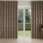 Sara Miller Little Leaves Smokey Blue Wave Curtain