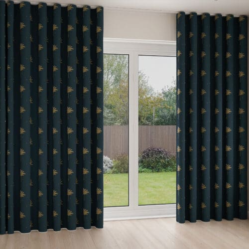 Sara Miller Small Palm Tree Forest Green Wave Curtain