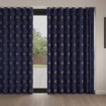 Sara Miller Small Palm Tree Navy Wave Curtain