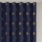 Sara Miller Small Palm Tree Navy Wave Curtain