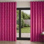 Sara Miller Small Palm Tree Pink Wave Curtain