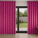Sara Miller Small Palm Tree Pink Wave Curtain