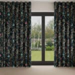 Sara Miller Swallows Forest Green Wave Curtain