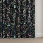 Sara Miller Swallows Forest Green Wave Curtain