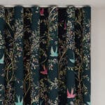Sara Miller Swallows Forest Green Wave Curtain