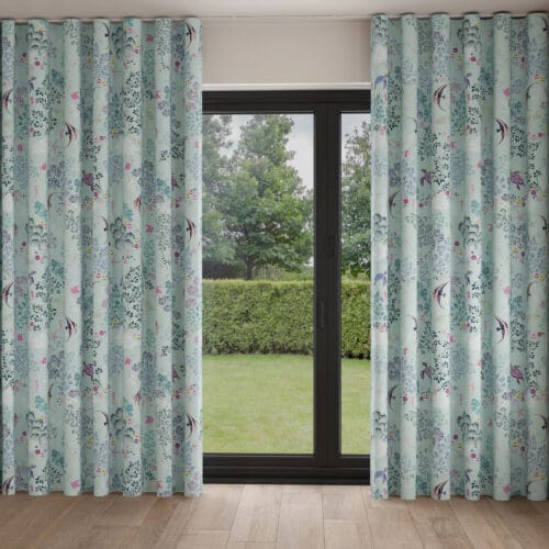 Sara Miller Underwater Aqua Wave Curtain